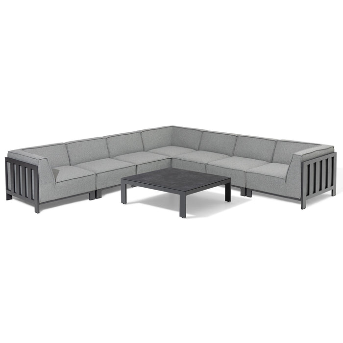 Outdoor Fabric Ibiza Large Corner Sofa Set With Square Coffee Table