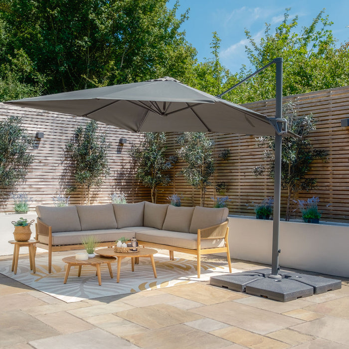 Helios 3mx3m Square Rotating Cantilever Parasol