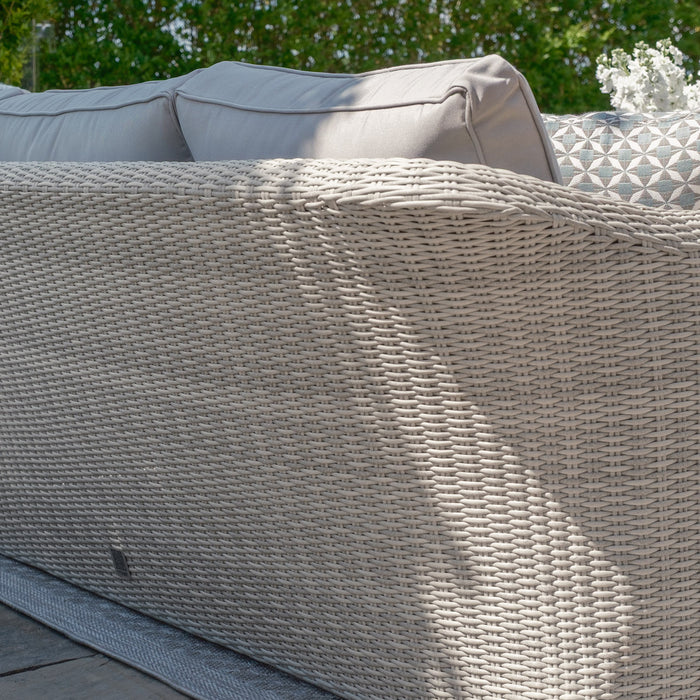 Oxford 2 Seat Rattan Sofa Set - Ceramic Glass