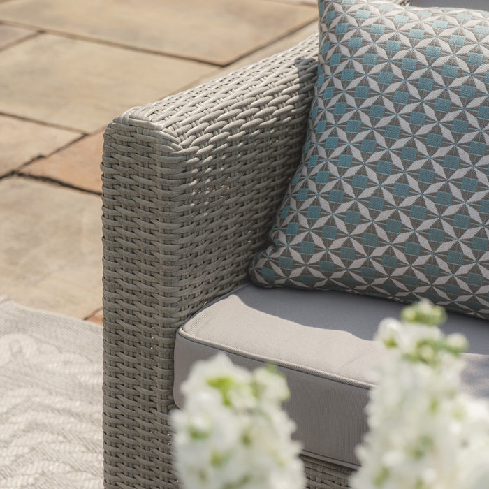 Oxford 3 Seat Rattan Sofa Set - Ceramic Glass