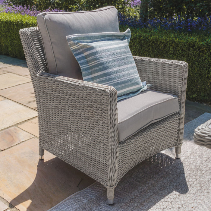 Oxford Sofa Rattan Dining Set with Ice Bucket & Rising Table - Ceramic Glass