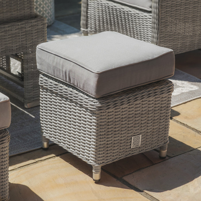 Oxford Sofa Rattan Dining Set with Ice Bucket & Rising Table - Ceramic Glass