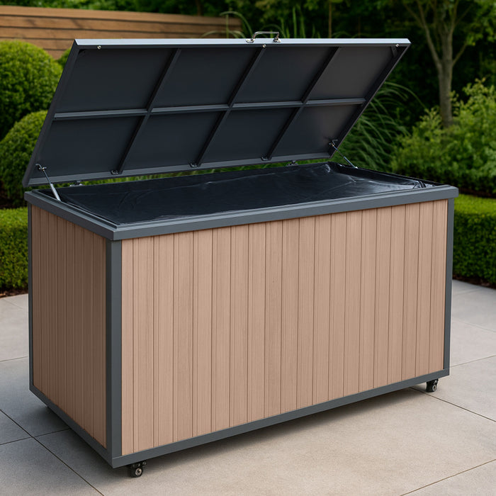 Aluminium Storage Box - Wood Effect