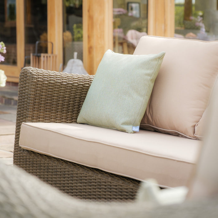 Winchester 2 Seat Rattan Sofa Set - Ceramic Glass