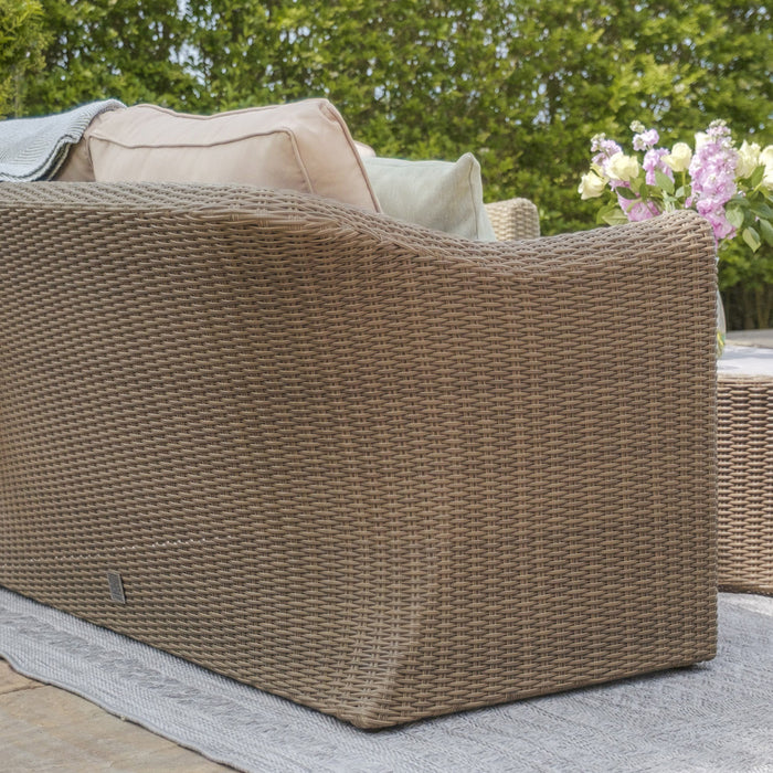Winchester 3 Seat Rattan Sofa Set - Ceramic Glass