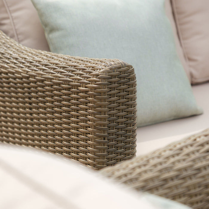Winchester 3 Seat Rattan Sofa Set - Ceramic Glass