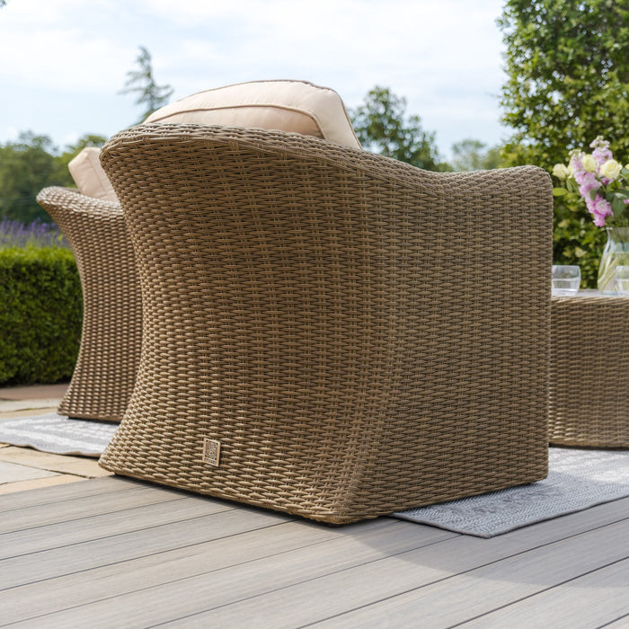 Winchester 3 Seat Rattan Sofa Set - Ceramic Glass