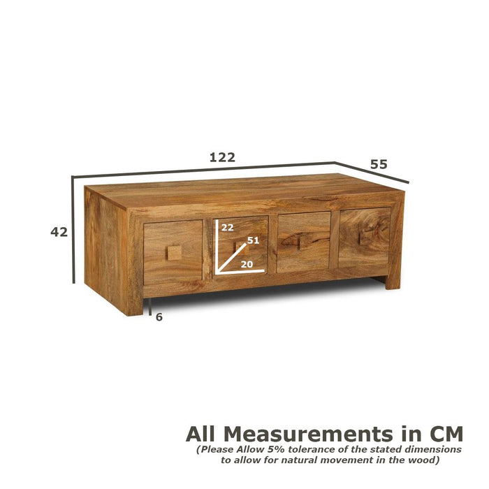 Dakota 122cm Trunk Coffee Table - In Stock
