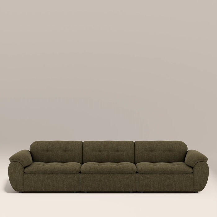Bamba 3 Seater Sofa | Olive Green Velvet Chenille