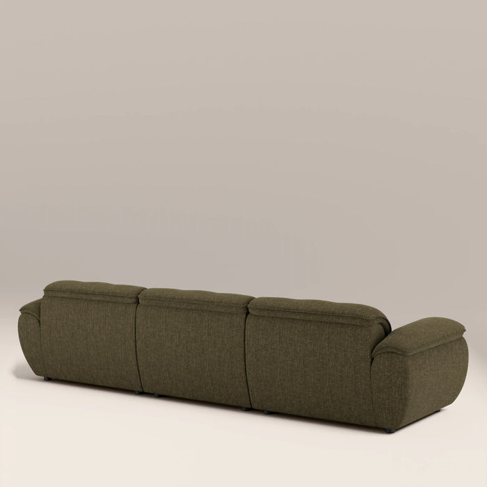 Bamba 3 Seater Sofa | Olive Green Velvet Chenille