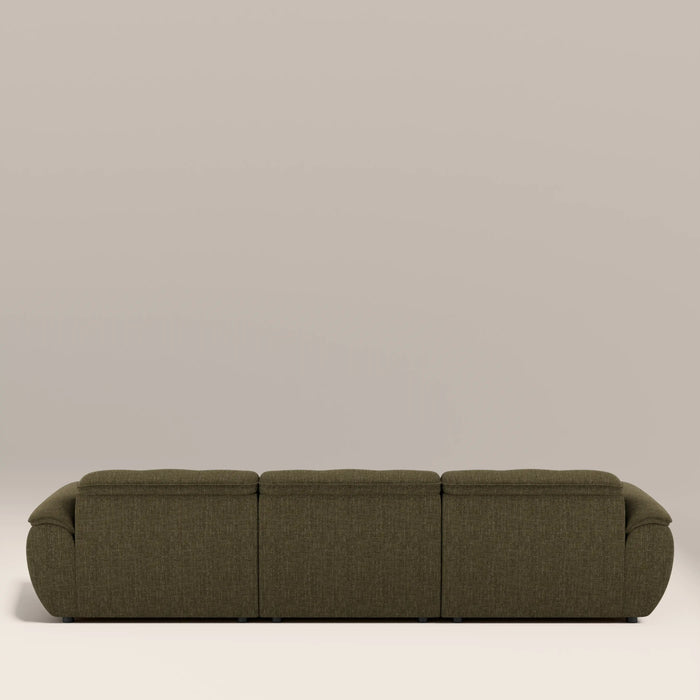 Bamba 3 Seater Sofa | Olive Green Velvet Chenille