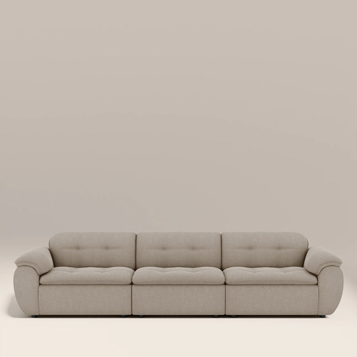 Bamba 3 Seater Sofa Pebble Grey Velvet Chenille