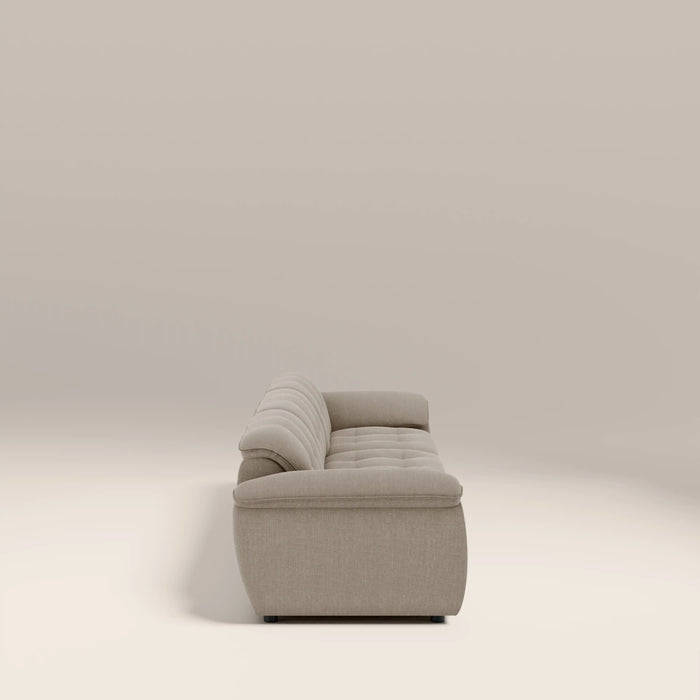 Bamba 3 Seater Sofa | Pebble Grey Velvet Chenille