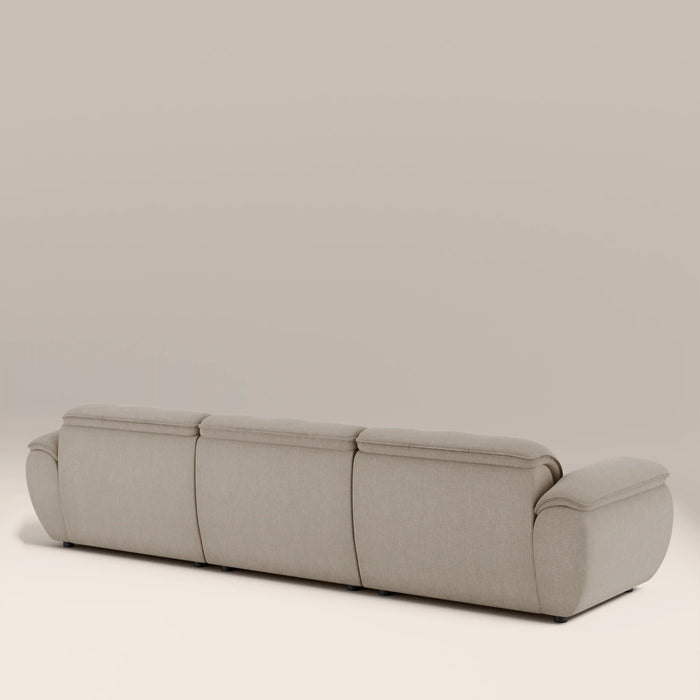 Bamba 3 Seater Sofa | Pebble Grey Velvet Chenille