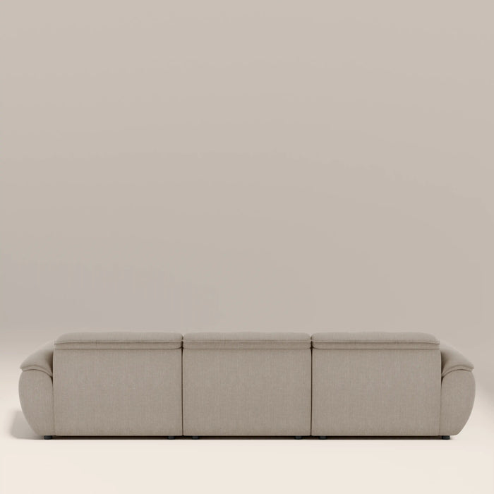 Bamba 3 Seater Sofa Pebble Grey Velvet Chenille