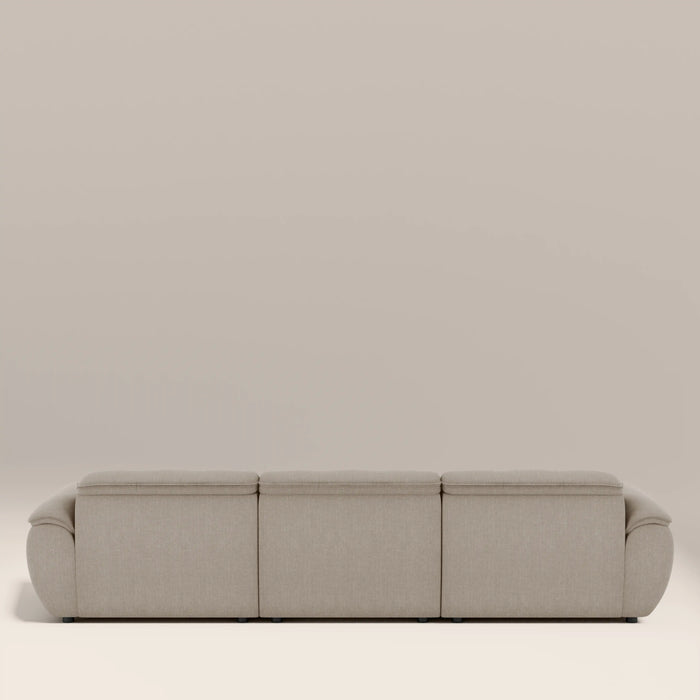 Bamba 3 Seater Sofa | Pebble Grey Velvet Chenille