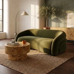 Chaplin 3 Seater Sofa | Moss Green Sustainable Mohair Velvet
