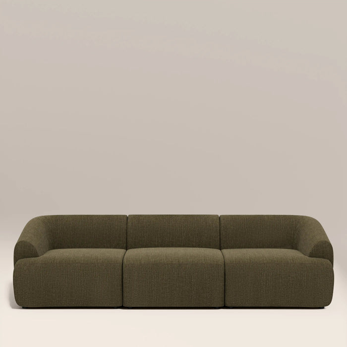 Malmo 3 Seater Sofa Olive Green Velvet Chenille