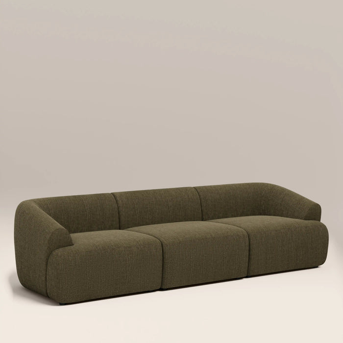 Malmo 3 Seater Sofa Olive Green Velvet Chenille