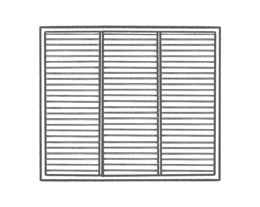 Hampton Three Metre Slatted Side Wall