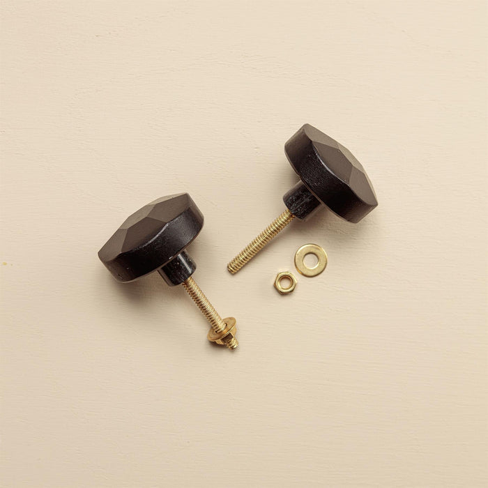 Uma Black Stone Drawer Knobs