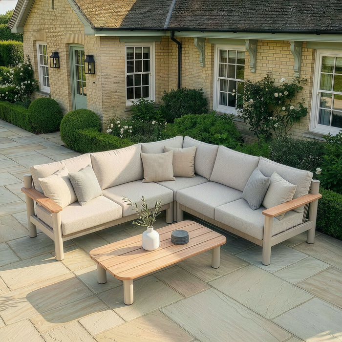Sicily Rope Weave Small Corner Sofa Set