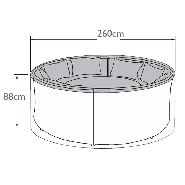 DallasAscot Round Sofa Dining Set - Garden Furniture Cover