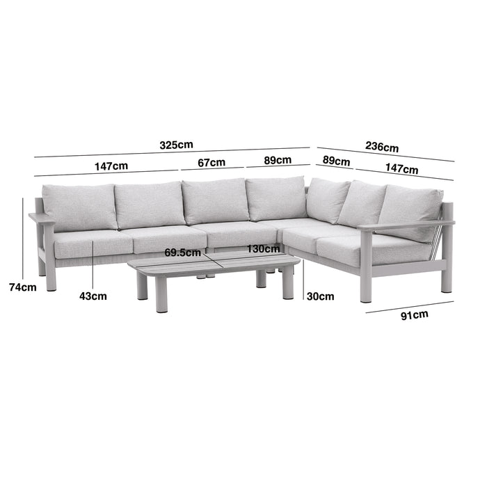 Sicily Rope Weave Large Corner Sofa Set