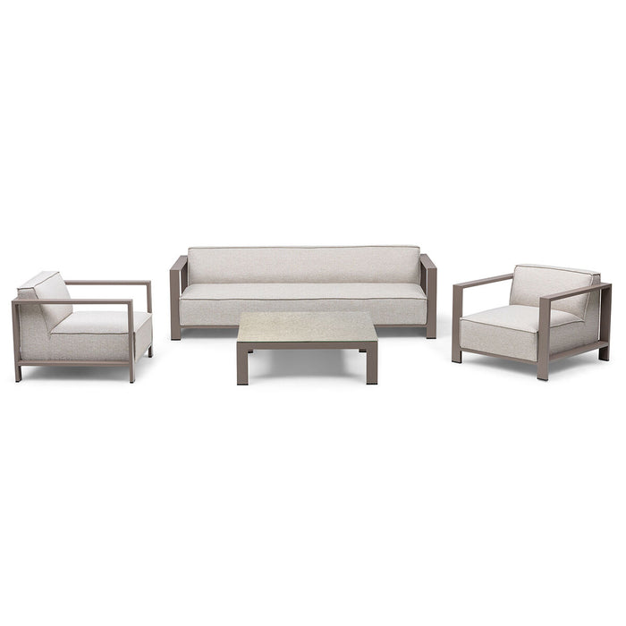 Outdoor Fabric Ibiza 3 Seat Sofa Set With Square Coffee Table