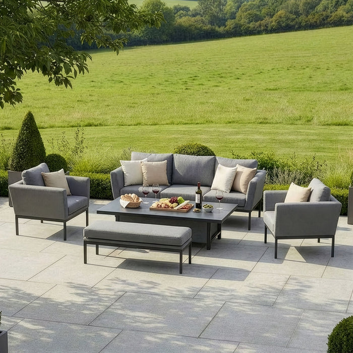 Outdoor Fabric Pulse 3 Seat Sofa Set with Rising Table