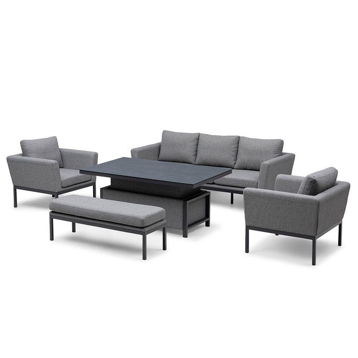 Outdoor Fabric Pulse 3 Seat Sofa Set with Rising Table