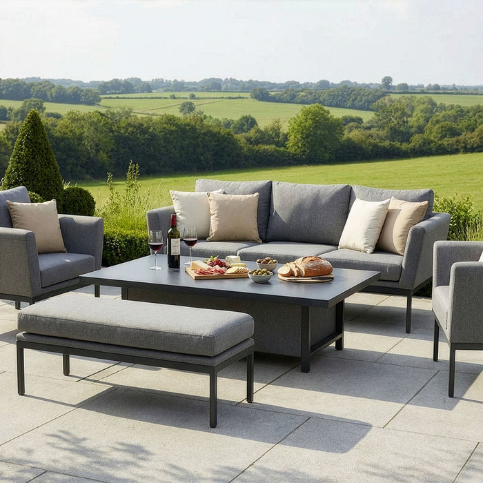 Outdoor Fabric Pulse 3 Seat Sofa Set with Rising Table