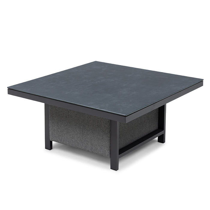 Outdoor Fabric Pulse Square Corner Dining Set with Rising Table