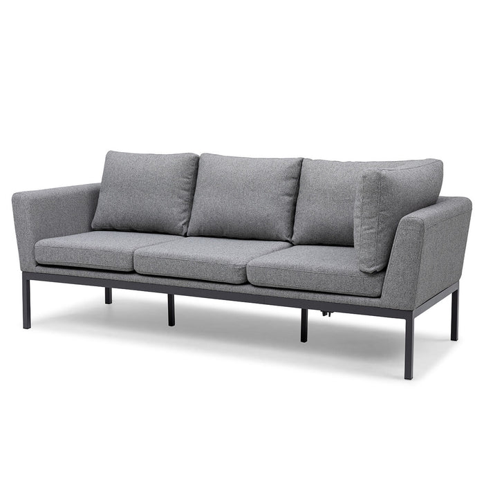 Outdoor Fabric Pulse Square Corner Dining Set with Rising Table