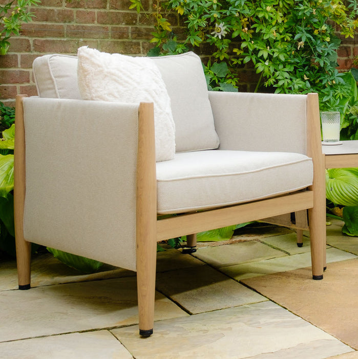 Burford Aluminium Lounge Chair - Almond