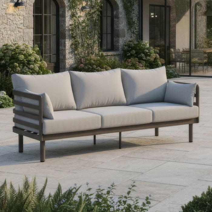 Metro Aluminium 3 Seat Garden Sofa - Café Almond
