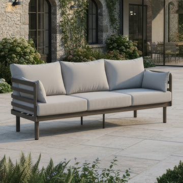 Metro Aluminium 3 Seat Garden Sofa - CafÃ© Almond