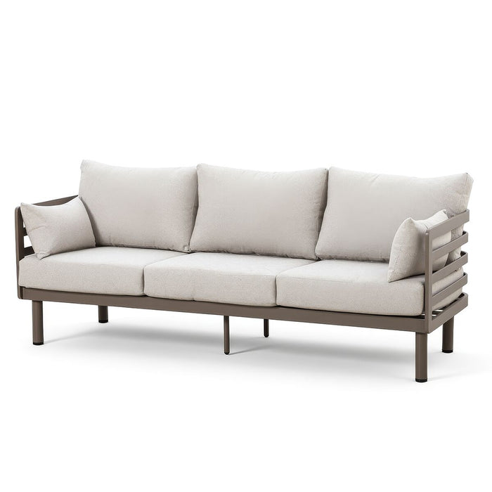 Metro Aluminium 3 Seat Garden Sofa - Caf Almond