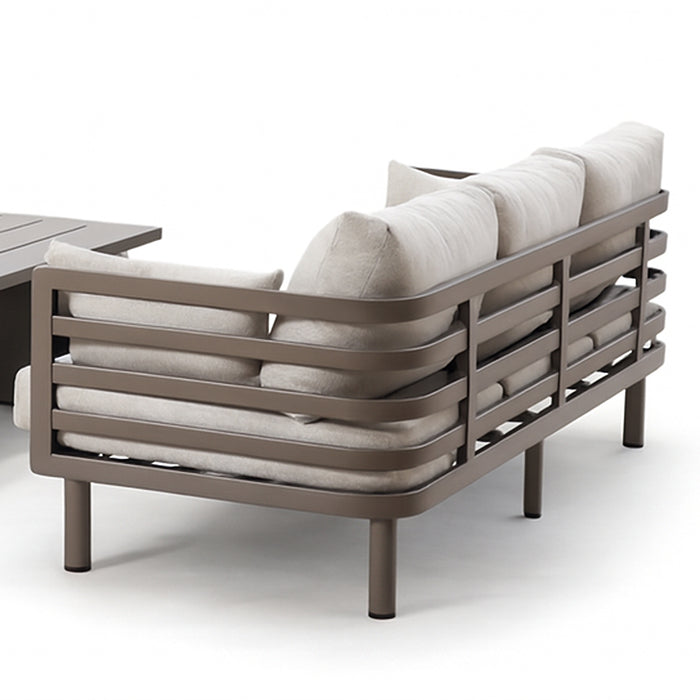 Metro Aluminium 3 Seat Garden Sofa - CafÃ© Almond