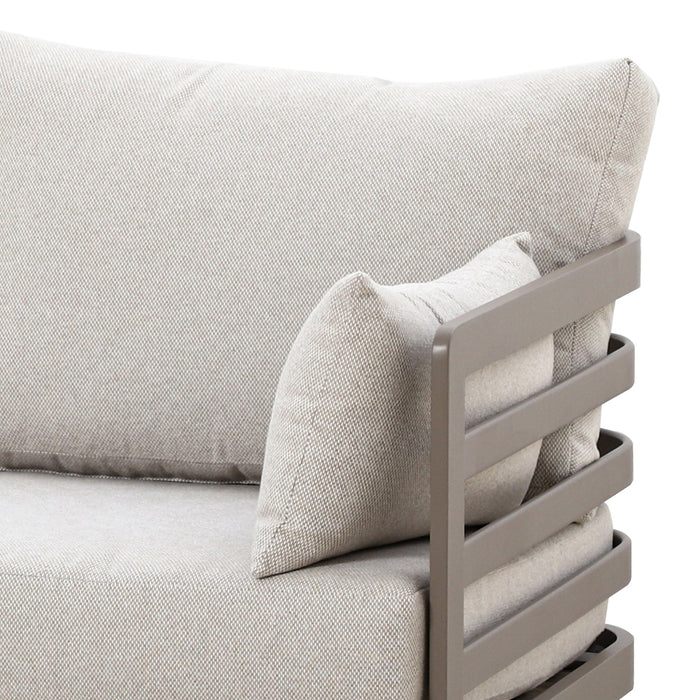 Metro Aluminium 2 Seat Garden Sofa - CafÃ© Almond