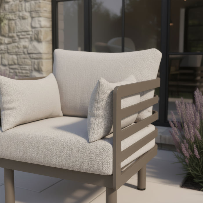 Metro Aluminium Garden Armchair - CafÃ© Almond