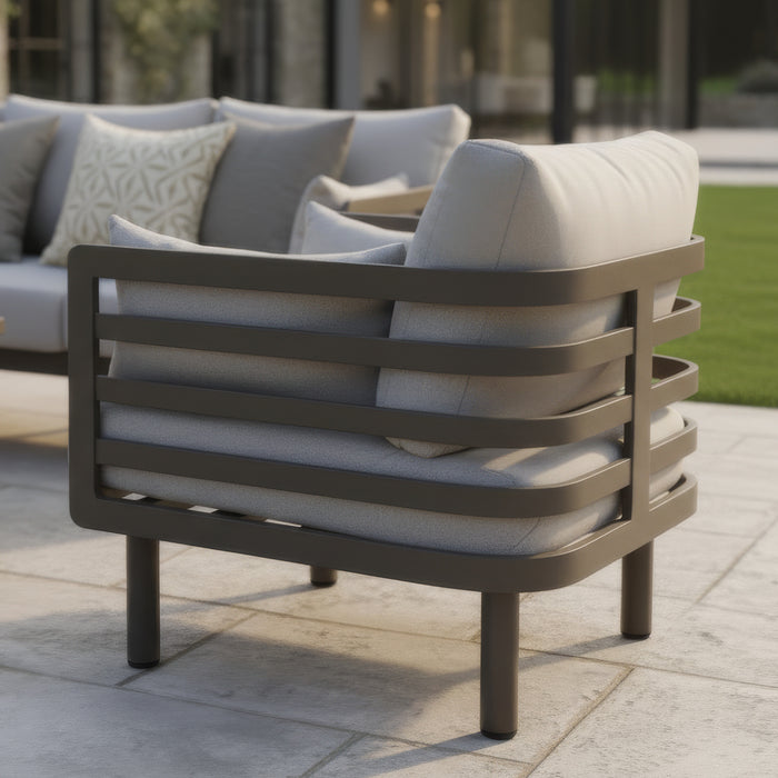 Metro Aluminium Garden Armchair - CafÃ© Almond
