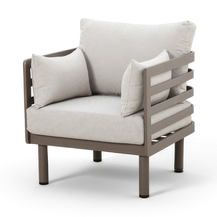 Metro Aluminium Garden Armchair - CafÃ© Almond