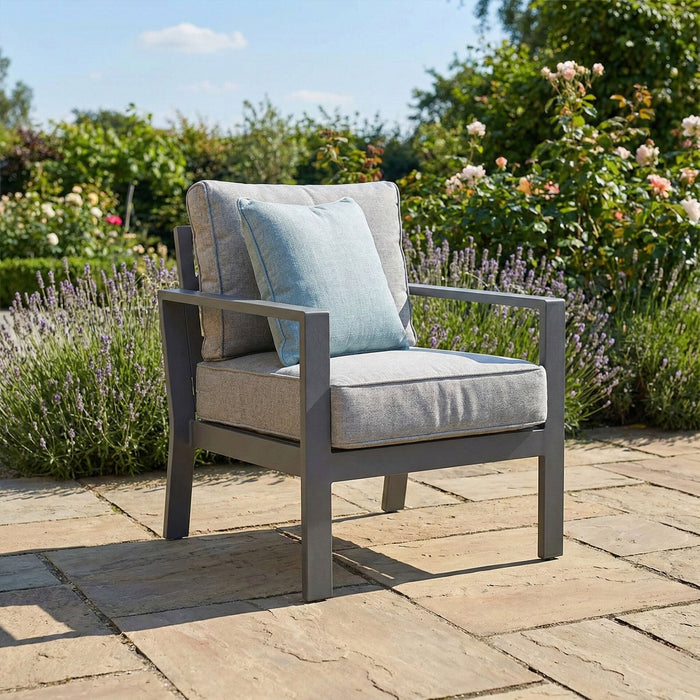 Montreal Aluminium Garden Armchair - Cool Linen
