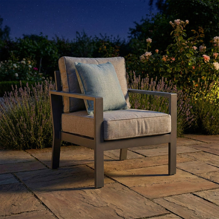 Montreal Aluminium Garden Armchair - Cool Linen