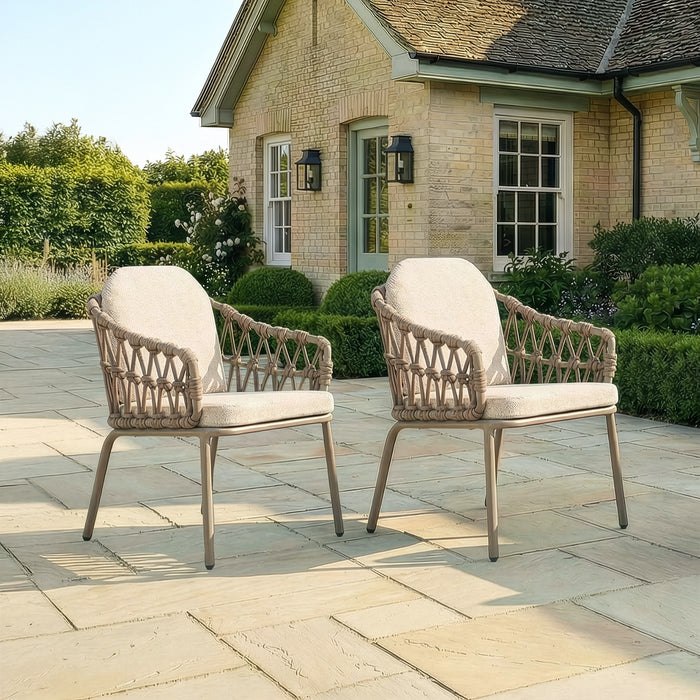 Sicily Open Rope Weave Dining Chairs
