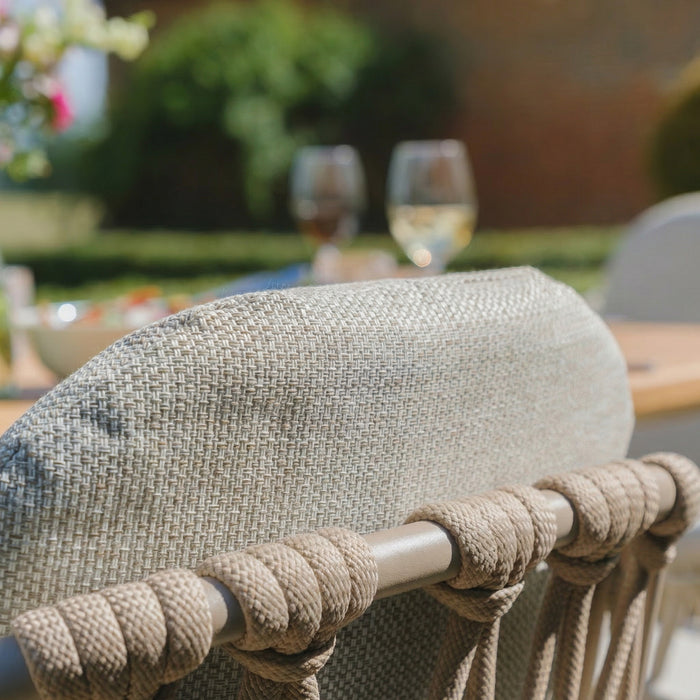 Sicily Open Rope Weave 8 Seat Rectangular Dining Set