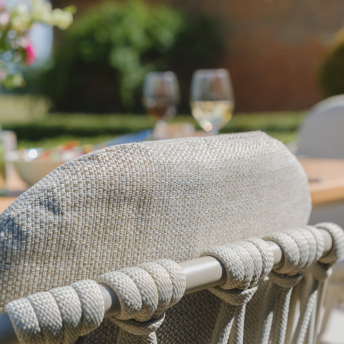 Sicily Open Rope Weave 8 Seat Rectangular Dining Set