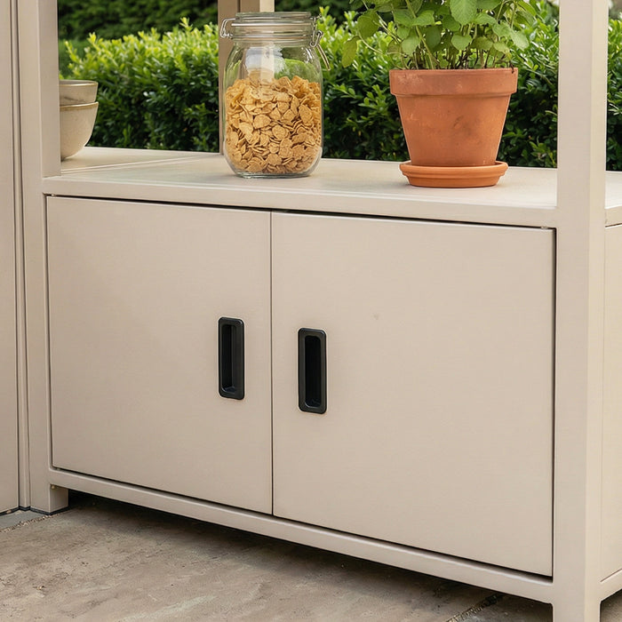 Sicily Outdoor Kitchen & Bar with Sintered Stone Worktop - Latte