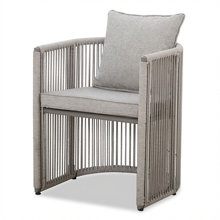 Monaco Rope Weave 2 Seat Garden Balcony Set - Cool Linen